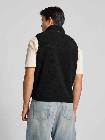 Superdry Fleecegilet met ritszakken en opstaande kraag Zwart - 5