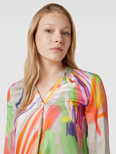 Emily Van den Bergh Blouseshirt van viscose met all-over motief Zilver - 3