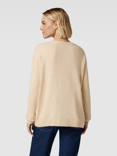 Esprit Strickpullover mit V-Ausschnitt Sand 5