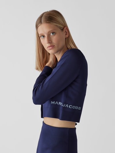 Marc Jacobs Cropped Strickjacke mit Brand-Detail Dunkelblau 3