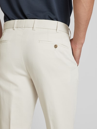 Hiltl Spodnie o kroju slim fit w kant model ‘Porter’ Gliniany 3