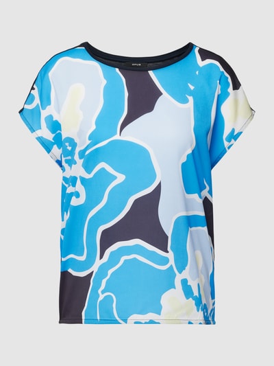 OPUS T-shirt met all-over motief, model 'Sintenso' Blauw - 2