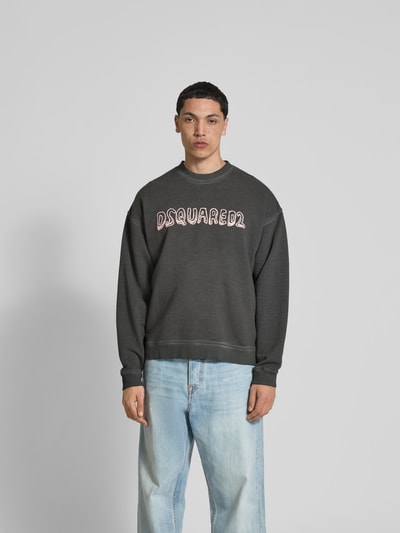 Dsquared2 Sweatshirt mit Label-Print Anthrazit 4