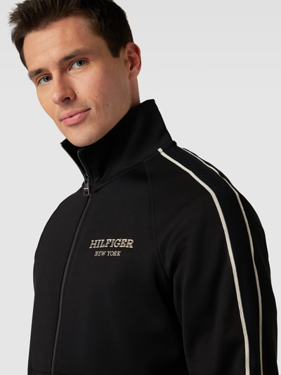 Tommy Hilfiger Sweatjack met labelstitching Zwart - 3