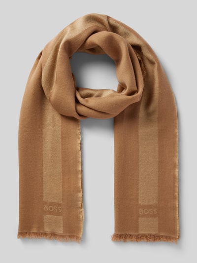 BOSS Sjaal met stijlvolle strepen Beige - 1