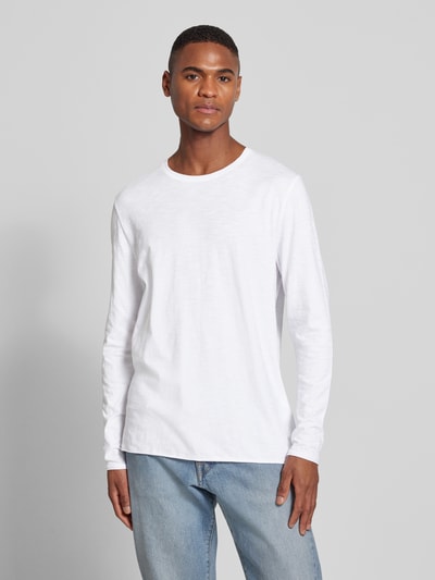 Strellson Longsleeve mit geripptem Rundhalsausschnitt Modell 'Colin' Weiss 4