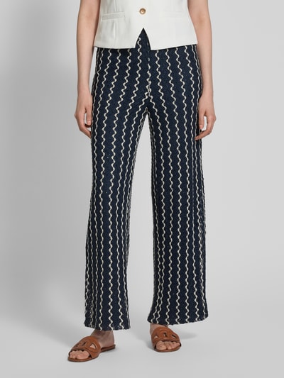 Vila High Waist Hose mit elastischem Bund Modell 'ELLEN' Marine 4