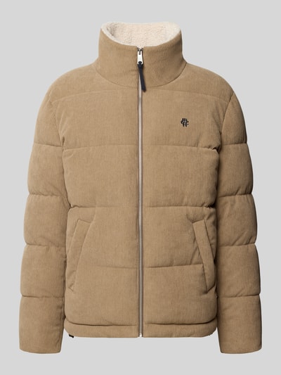 Produktfoto, Jacke aus Cord mit Label-Stitching von MCNEAL in Beige mit Steppnähten, Reißverschluss und Eingrifftaschen, Baumwoll-Mix, Regular Fit