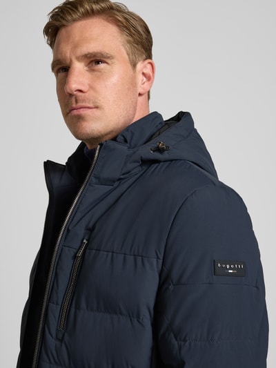 bugatti Gewatteerd jack met capuchon en ritszakken Marineblauw - 3