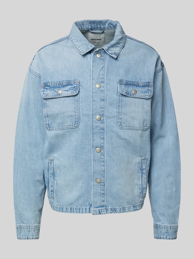 Jack & Jones Jeansjack met knoopsluiting, model 'CHASE' Lichtblauw - 2