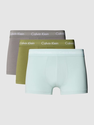 Calvin Klein Underwear Obcisłe bokserki z elastycznym pasem z logo w zestawie 3 szt. Oliwkowy 1