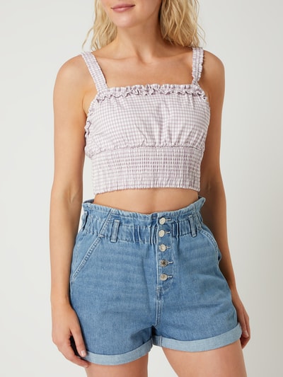 Review Crop Top mit Vichy-Karo  Flieder 4