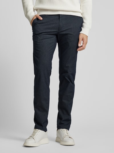 Brax Regular fit chino met paspelzak, model 'FABIO' Marineblauw - 4