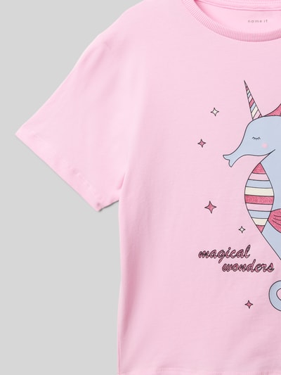Name It T-Shirt mit Motiv-Print Rosa 2