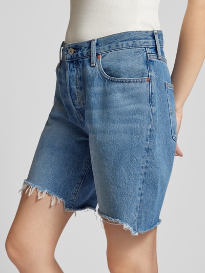 Levi's® Regular fit korte jeans met rafels, model '501® 90S' Jeansblauw - 3