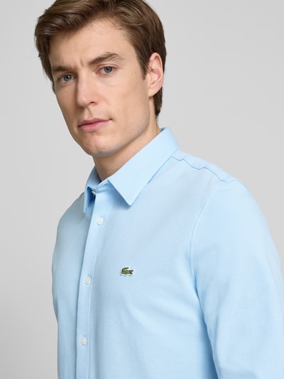 Lacoste Freizeithemd mit Knopfleiste Hellblau 3