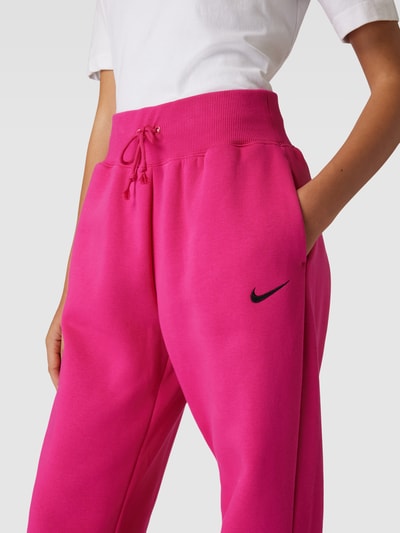 Nike Spodnie sportowe z wyhaftowanym logo Mocnoróżowy 3