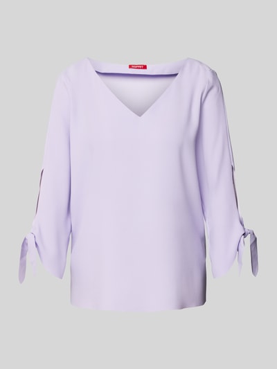 Esprit Bluse in unifarbenem Design mit 3/4-Arm Flieder 2