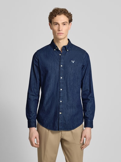Barbour Koszula jeansowa w kroju slim fit z czystej bawełny Granatowy 4