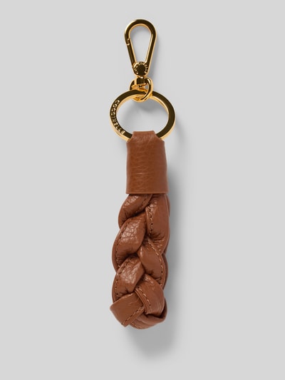 Coccinelle Anhänger in Flecht-Optik Modell 'Boheme' Cognac 1