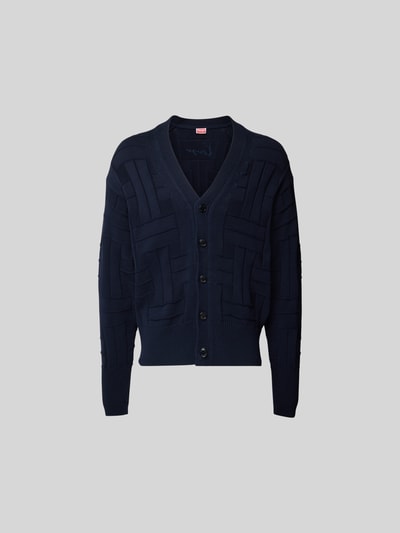 Kenzo Cardigan mit Logo-Stitching Dunkelblau 2