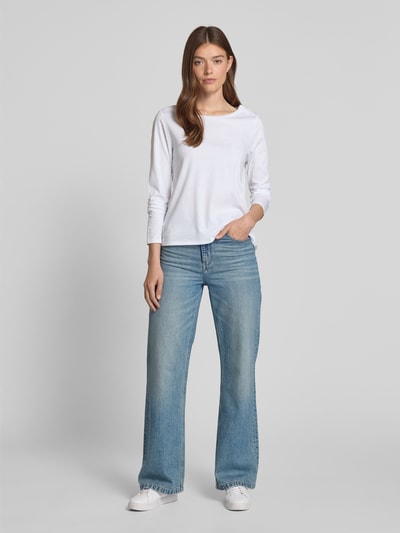 Marc O'Polo Longsleeve aus Baumwolle mit Logo-Detail Weiss 1