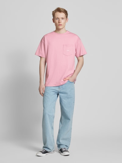 BLKVIS T-shirt met borstzak Oudroze - 1