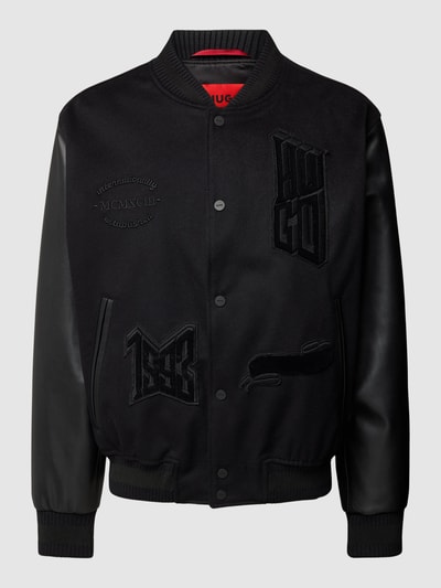 HUGO Bomberjacke mit Label-Patches Black 2