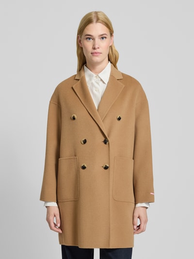 MAX&Co. Regular Fit Wollmantel aus reiner Schurwolle Modell 'RICCARDO' Camel 4