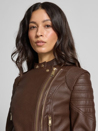 Guess Jack van kunstleer met ritsluiting opzij, model 'JEANNINE' Donkerbruin - 3