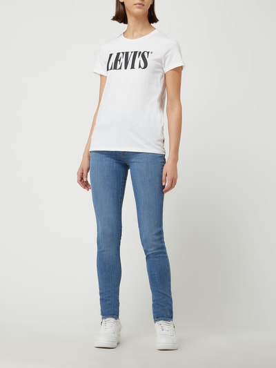 Levi's® T-shirt z nadrukiem z logo Złamany biały 1