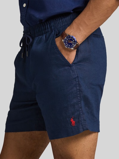 Polo Ralph Lauren Leinenshorts mit Tunnelzugbund und Logo Stitching Marine 3