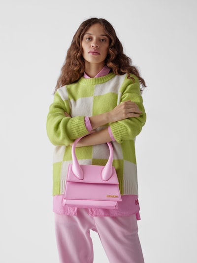 Jacquemus Handtasche mit Brand-Schriftzug Hellrosa 1