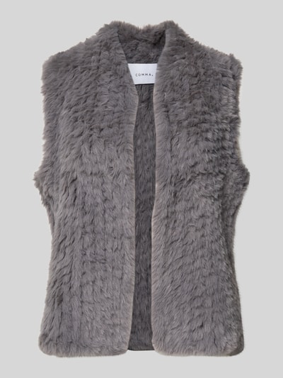 comma Weste mit Kunstfellbesatz Anthrazit 2