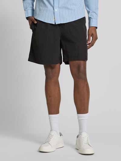 WOODBIRD Regular Fit Shorts mit Gürtel Modell 'Choi' Black 4