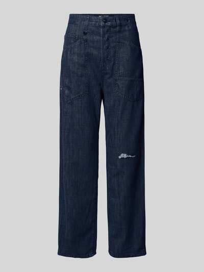 MAC Baggy Straight Fit Jeans im Used-Look Blau 1