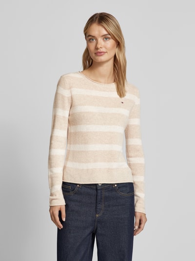 Tommy Hilfiger Strickpullover mit Logo-Stitching Sand 4