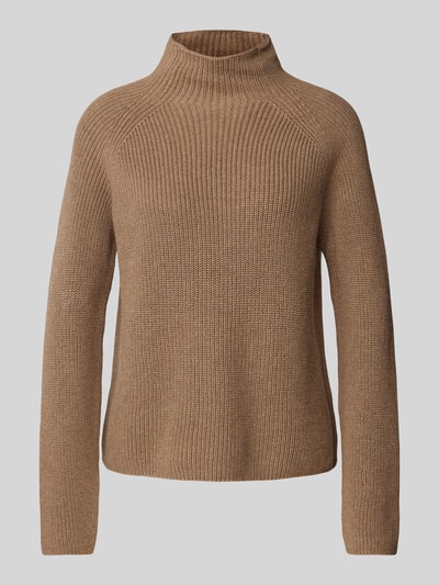 Marc O'Polo Langarmpullover mit Stehkragen Hellbraun Melange 2