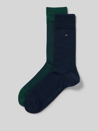 Tommy Hilfiger Kousen van katoenmix, per 2 paar Donkergroen - 1