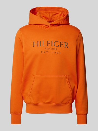 Tommy Hilfiger Bluza z kapturem z nadrukiem z logo Pomarańczowy 2