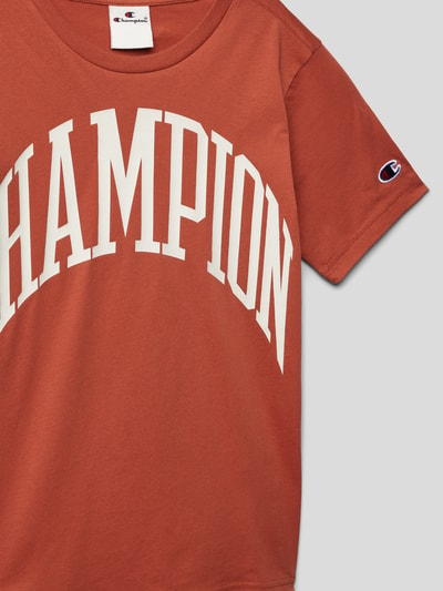 CHAMPION T-shirt met logoprint, model 'Rochester' Roestrood - 2