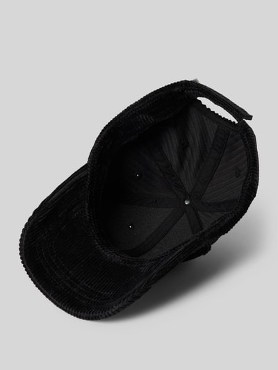 Knowledge Cotton Apparel Basecap mit Label-Detail Modell 'Wales' Black 3