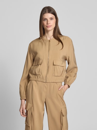 Zero Jacke mit Pattentaschen und Reißverschluss Beige 4