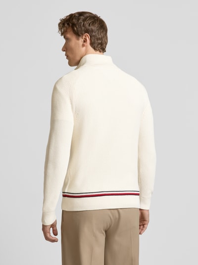 Tommy Hilfiger Strickpullover mit Label-Stitching Ecru 5