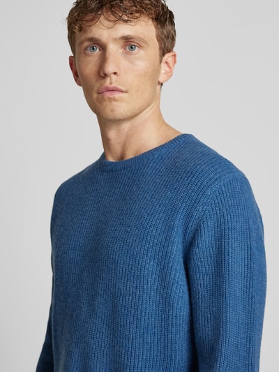 Fynch-Hatton Strickpullover mit Rundhalsausschnitt Hellblau 3