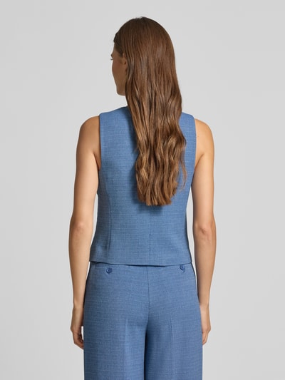 Rich & Royal Weste mit V-Ausschnitt und Paspeltaschen Bleu 5