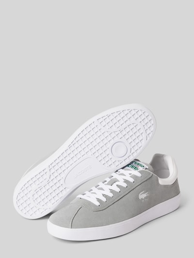 Lacoste Sneaker mit Logo-Print Modell 'BASESHOT' Hellgrau 4