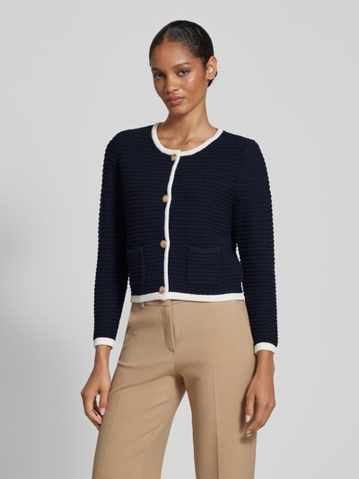 Christian Berg Woman Selection Cardigan mit Strukturmuster Marine 4