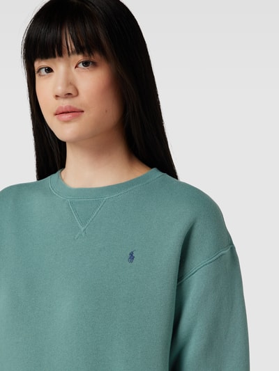 Polo Ralph Lauren Sweatshirt mit Label-Stitching Gruen 3