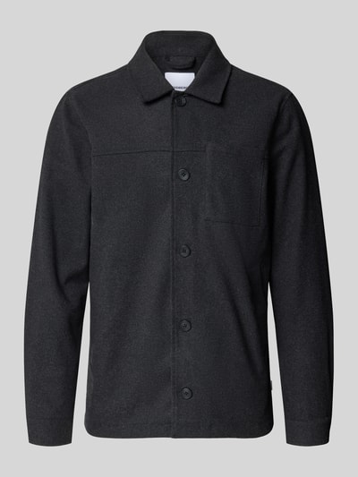 Lindbergh Relaxed Fit Hemdjacke mit Brusttasche Black 2